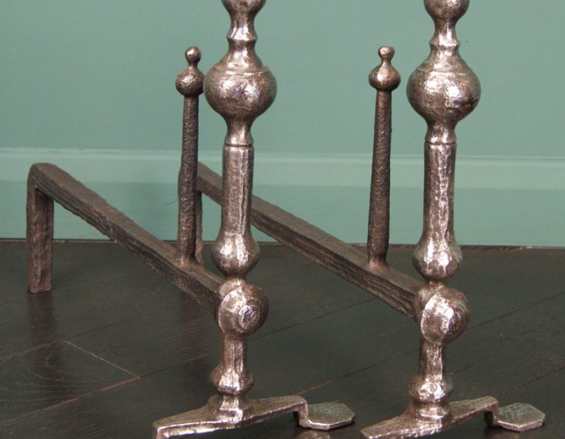 Early 18th Century Fireplace Andirons (Sold)