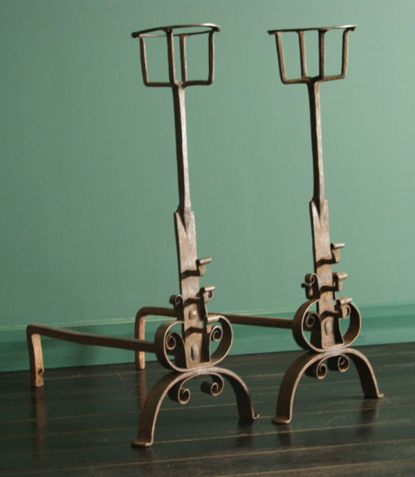 Mid 19th Century Wrought-Iron Andirons (Sold)