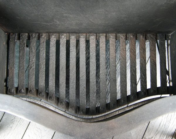 Polished Steel Fire Grate (Sold)