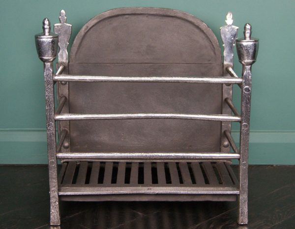Polished Wrought Railed Fire Basket (Sold)