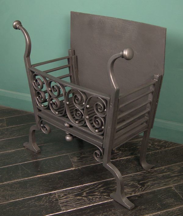 Black Wrought-Iron Fire Basket (Sold)