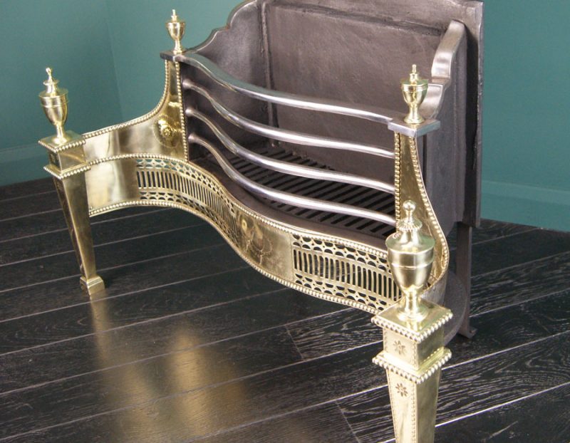An English Brass & Wrought Dog Grate (SOLD)