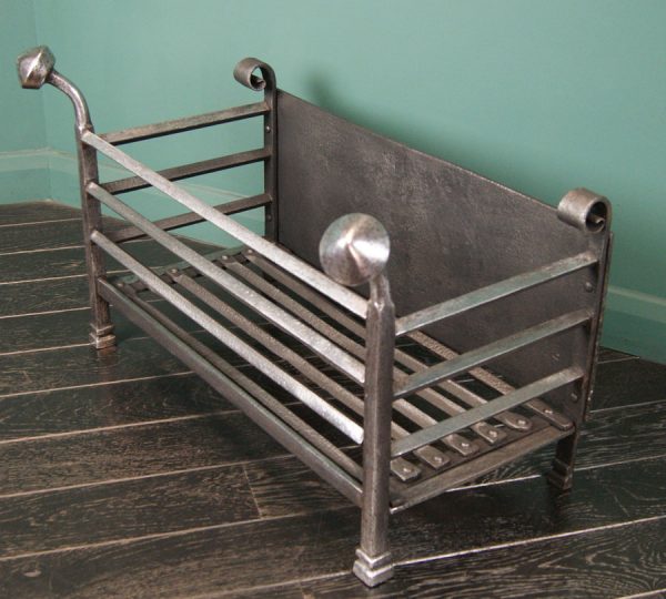 English Wrought Railed Fire Basket (SOLD)