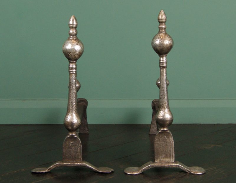 Early English Wrought Andirons (Sold)