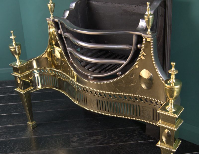 English Brass and Wrought-Iron Grate (SOLD)