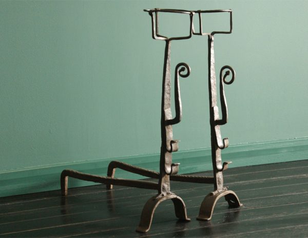 Early 19th Century Wrought-Iron Andirons (SOLD)