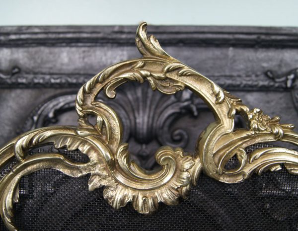 Polished Brass Rococo Fire Screen (SOLD)