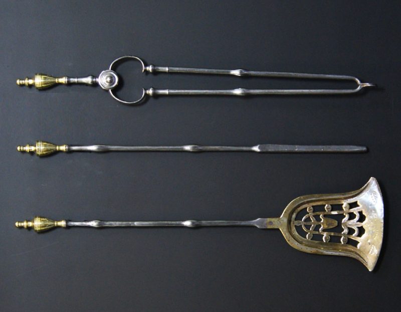18th Century Brass & Steel Fire Tools (Sold)