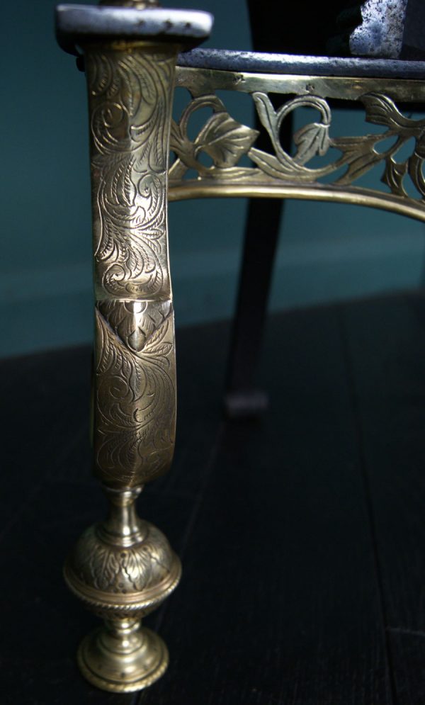 English Brass and Wrought Basket (Sold)