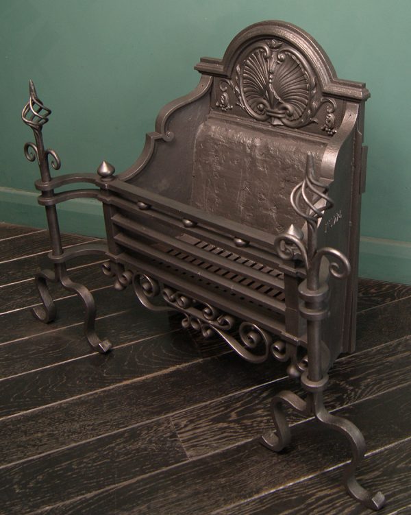 An Arts & Crafts Black Wrought Fire Grate