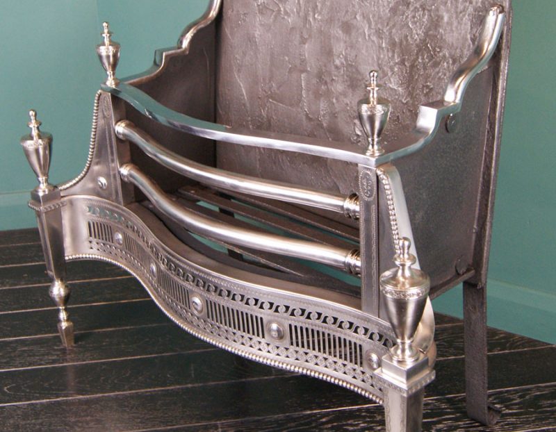 English Polished Steel Fire Grate (Sold)