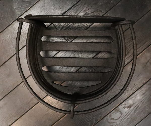 English Semi-Circular Wrought-Iron Fire Basket