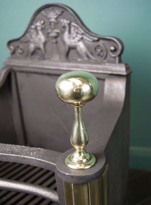 Cast-Iron and Brass Fire Basket (Sold)