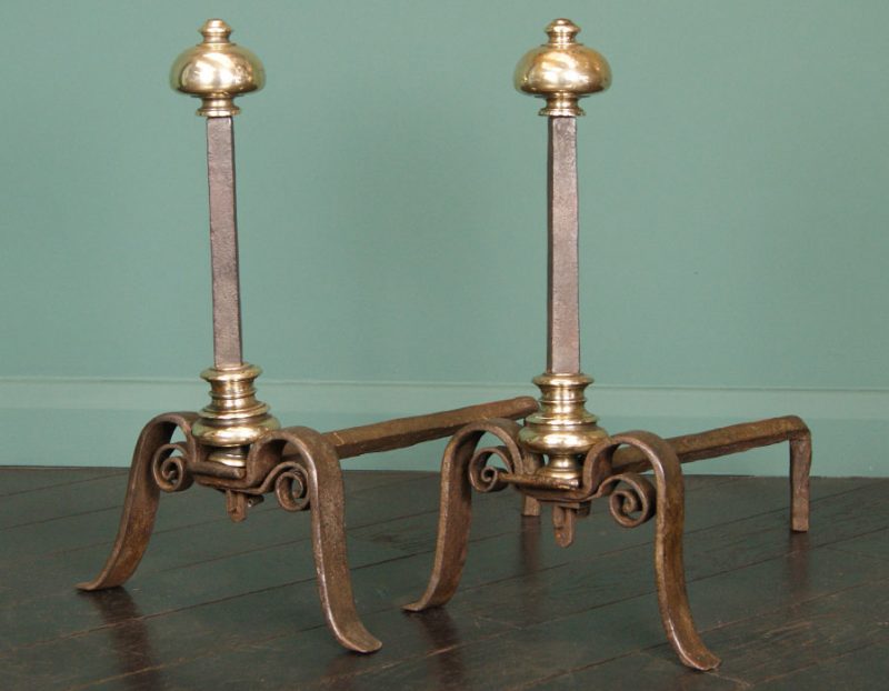 18th Century Wrought & Bronze Andirons (SOLD)