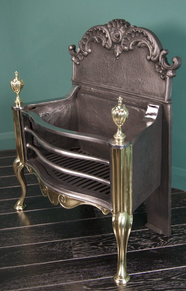 Polished Wrought & Brass Fire Basket (SOLD)