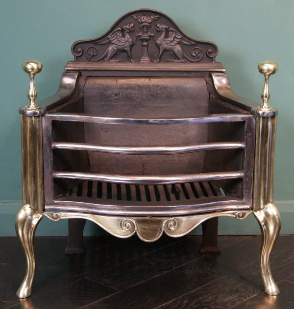 Cast-Iron and Brass Fire Basket (SOLD)
