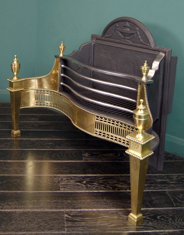 Brass and Steel Free-Standing Grate (Sold)