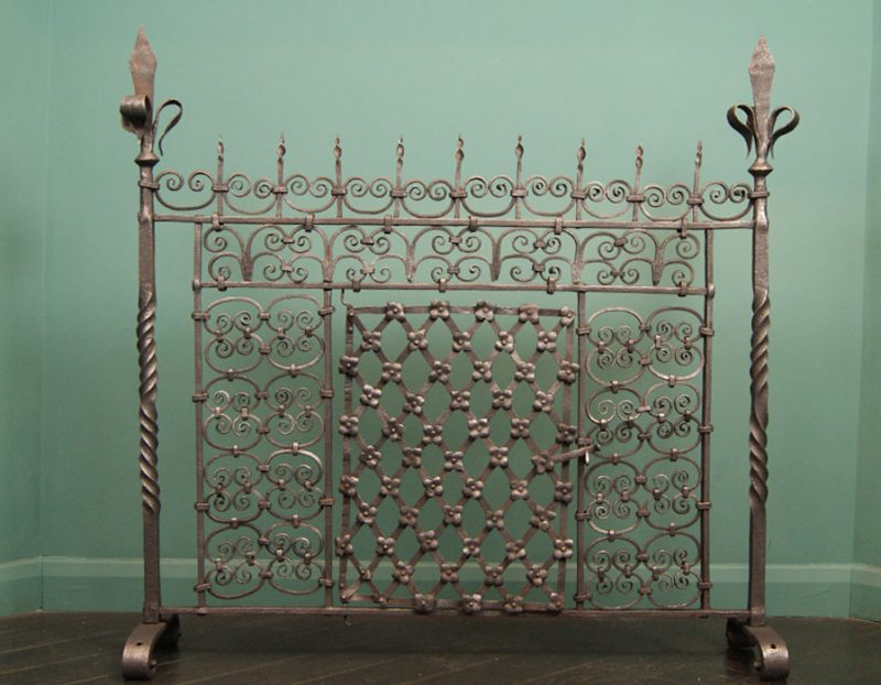 Large 18th C Hand-Wrought Fire Screen (Reserved)