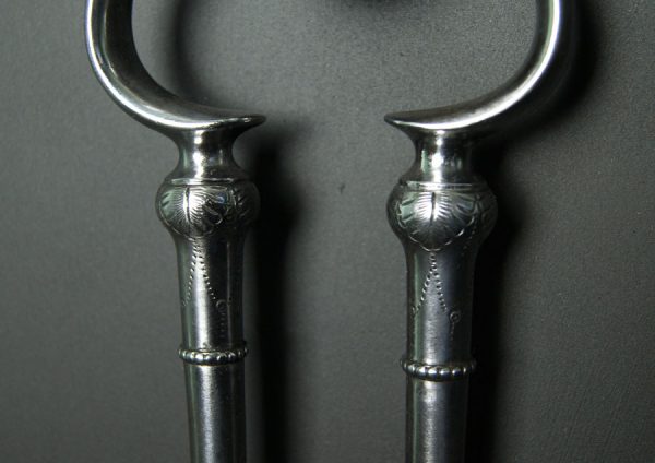 Urn-Topped Engraved Georgian Fire Irons