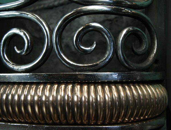 Wrought and Bronze Fireplace Fire Grate