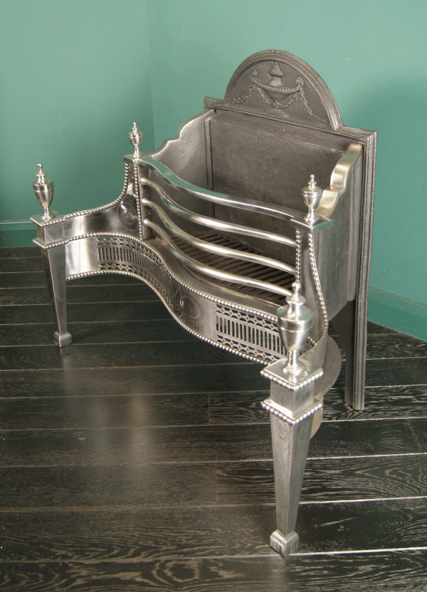 Thomas Elsley Polished Steel Fire Grate (SOLD)