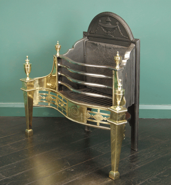 Brass and Wrought-Iron Fire Grate (SOLD)