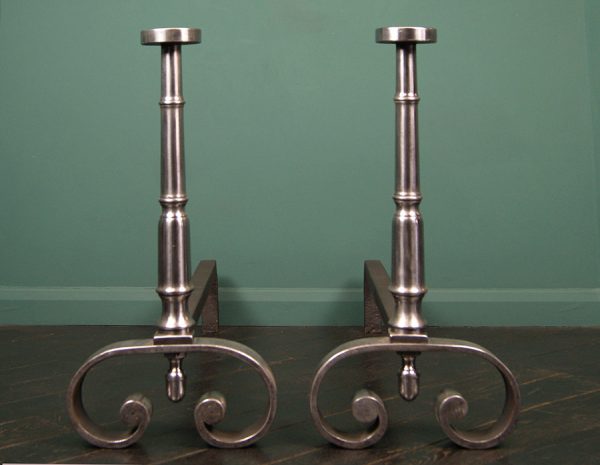 Substantial 19th Century Wrought Fire Dogs
