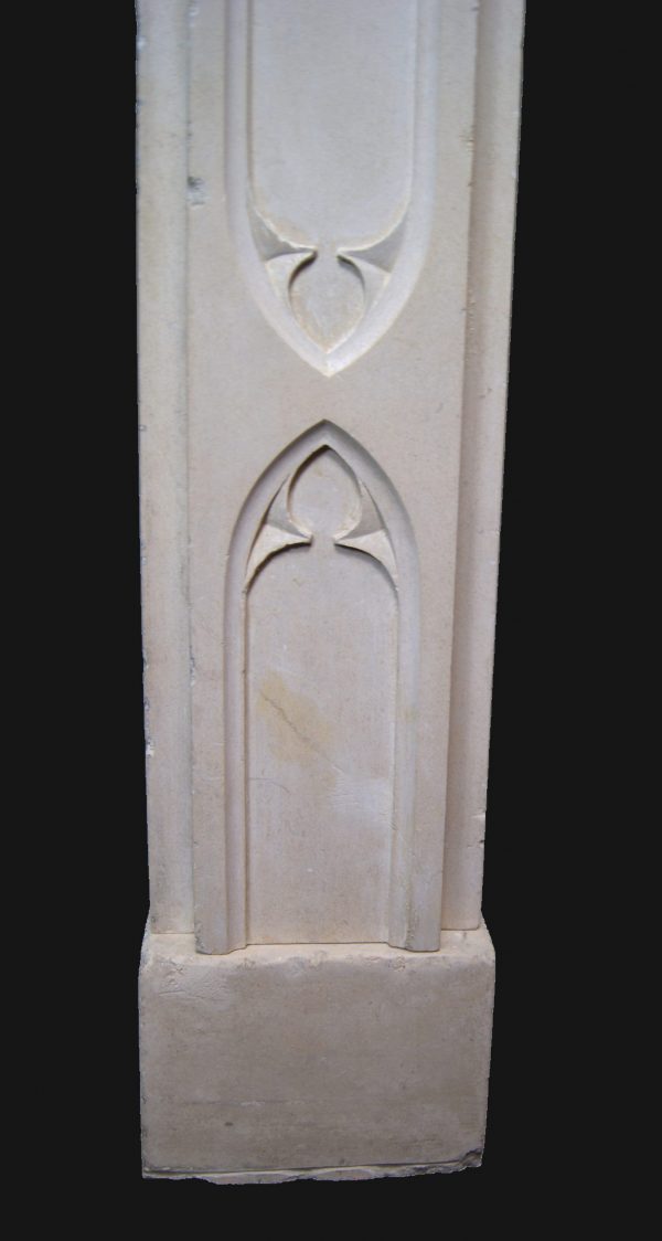 An English Neo-Gothic Limestone chimneypiece (Sold)