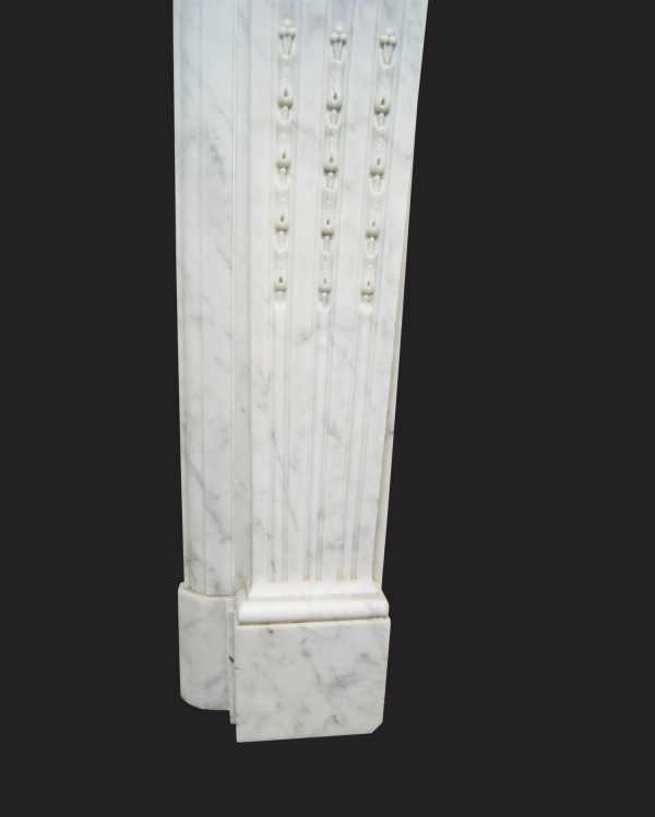 A Carrara Marble French Fireplace in the Louis XVI Manner (Reserved)