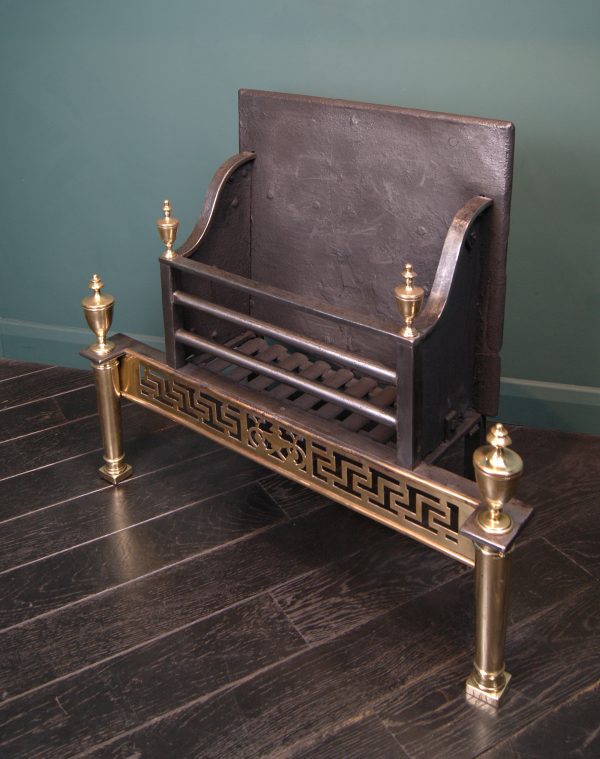 Polished Wrought & Brass Fire Basket SOLD