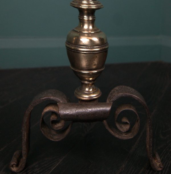 18th Century Italian Bronze & Wrought Andirons (Sold)