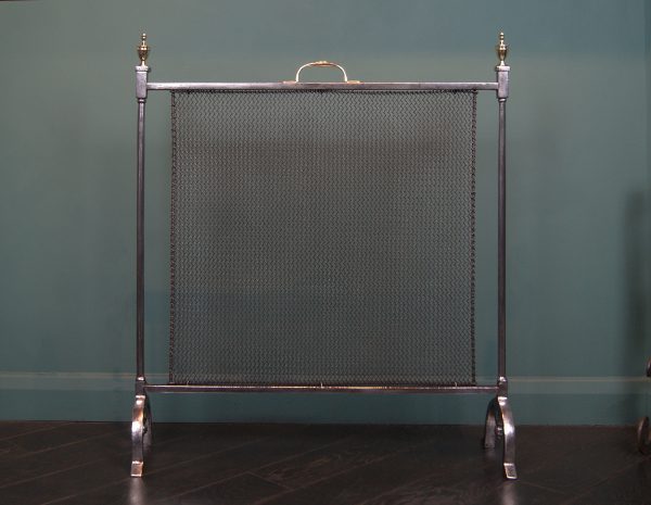 An English Polished Steel Fire Screen (SOLD)