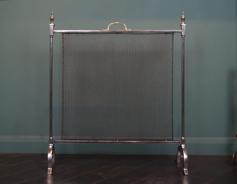 An English Polished Steel Fire Screen (SOLD)