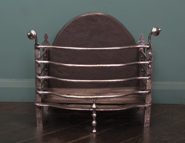 Polished Wrought 18th Century Fire Basket in the Dutch Form