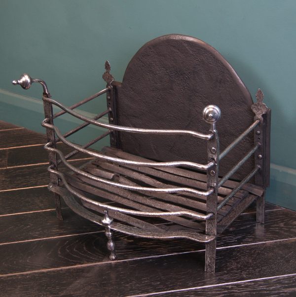 Polished Wrought 18th Century Fire Basket in the Dutch Form