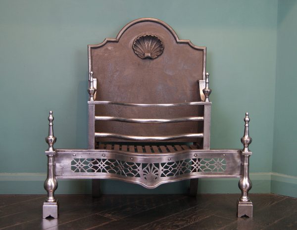 A 19th Century English Polished Steel Dog Grate
