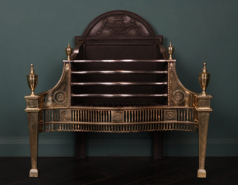 A 19th Century English Brass & Steel Decorative Dog Grate