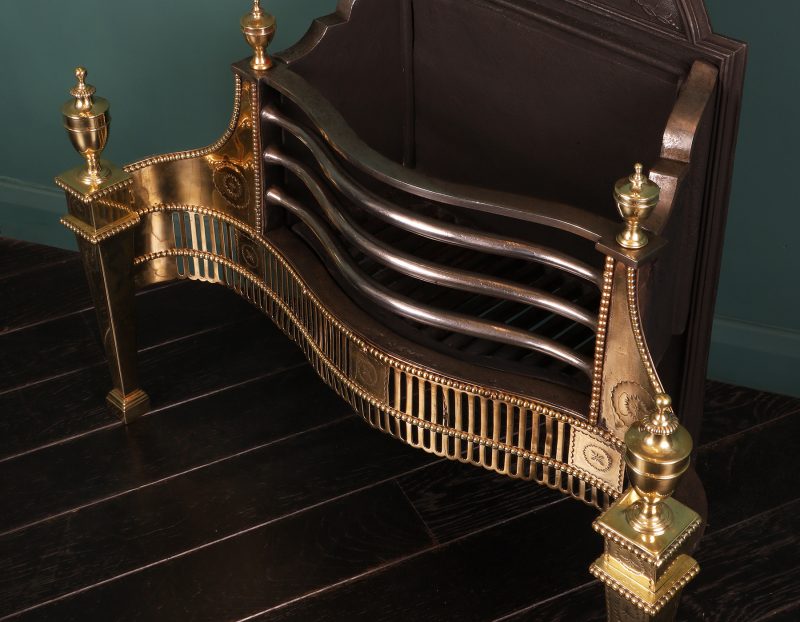 A 19th Century English Brass & Steel Decorative Dog Grate