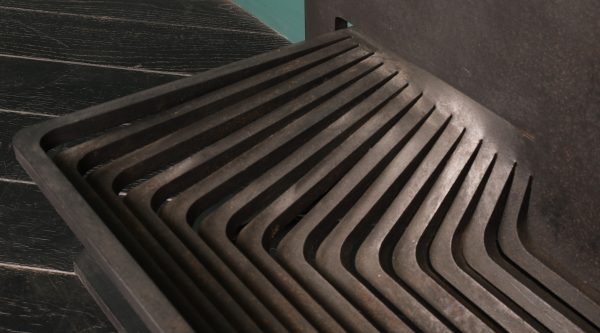 Contemporary Iron Fireplace Fire Grate
