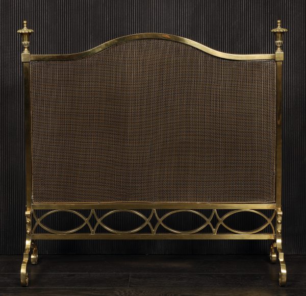 A Polished Brass Fire Screen (Sold)