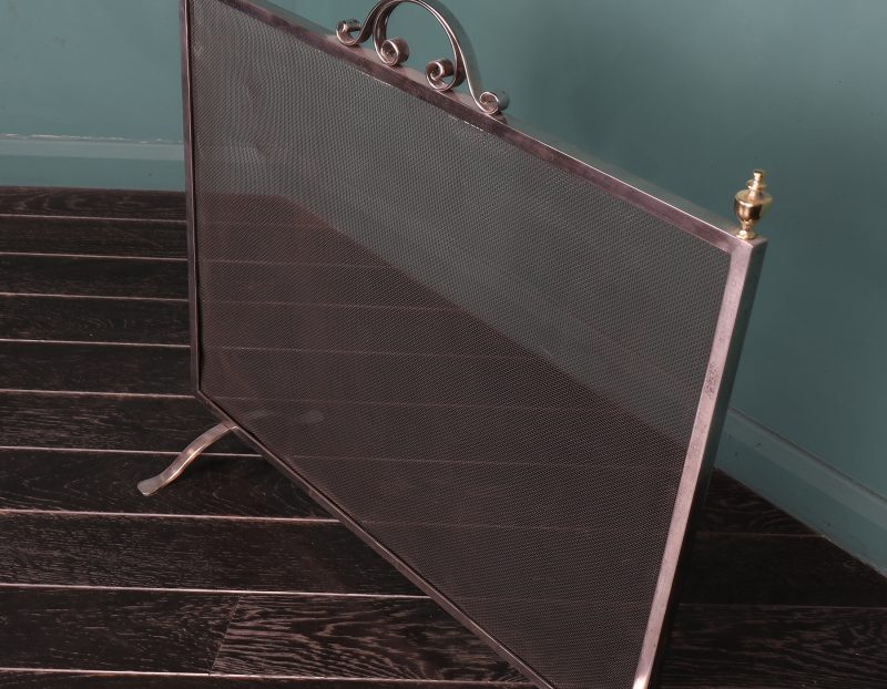 Polished Steel Fire Screen (Sold)