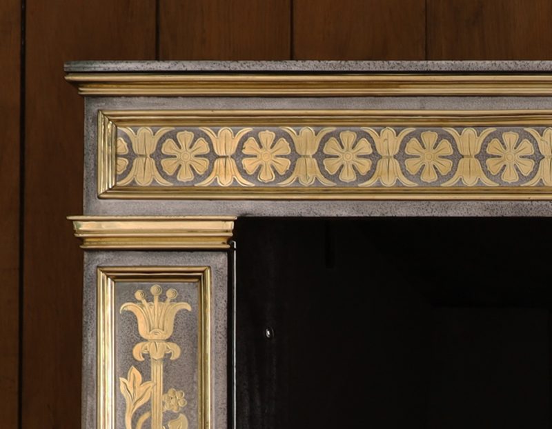 An Elegant Period Regency Register Grate with Brass Inlay attributed to George Bullock
