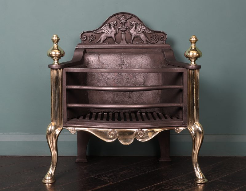A 19th Century Brass & Iron Fire Basket by Thomas Elsley