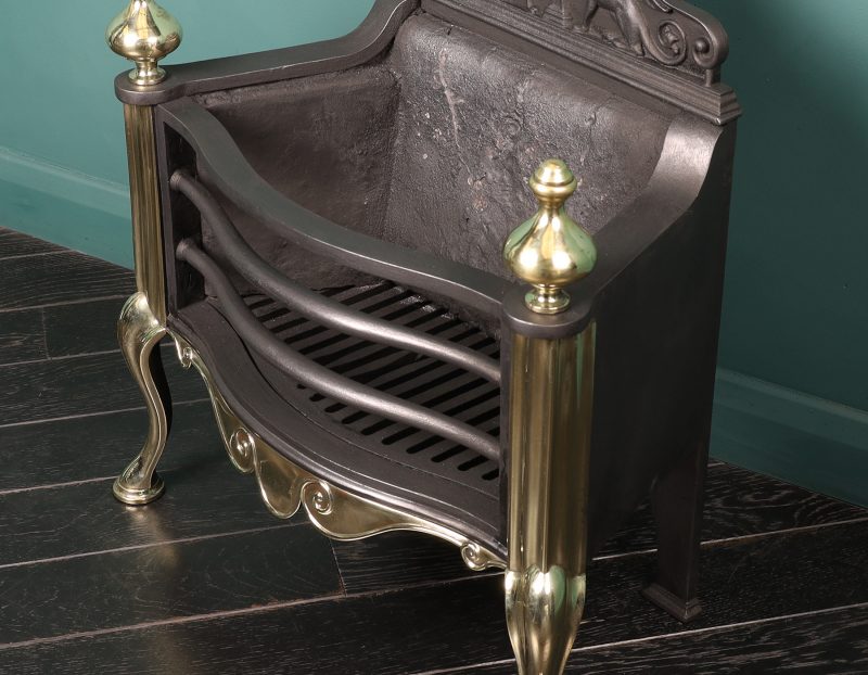 A 19th Century Brass & Iron Fire Basket by Thomas Elsley