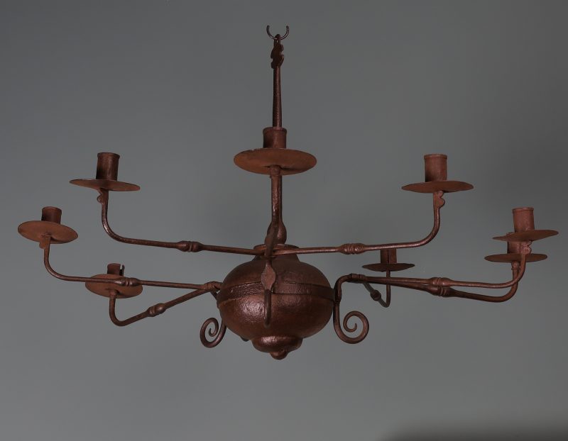 A 19th Century Wrought-Iron Chandelier (Sold)