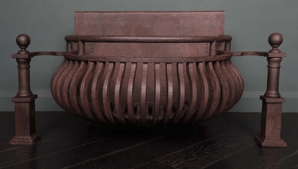 Wrought Iron Basket Grate in the Early 18th Century Manner