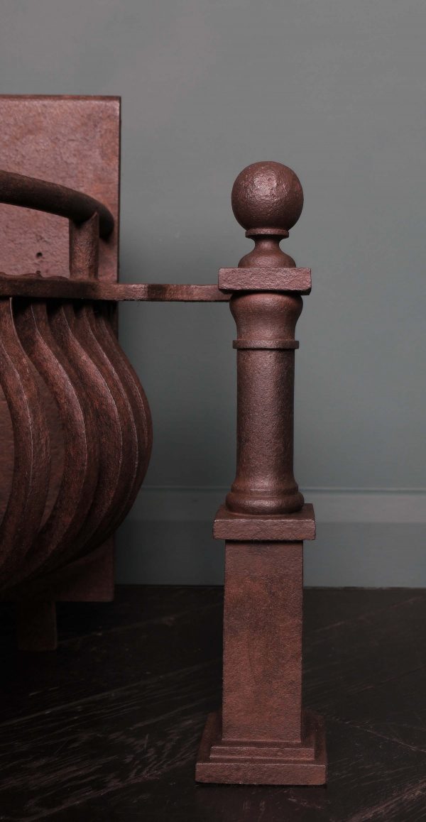 Wrought Iron Basket Grate in the Early 18th Century Manner