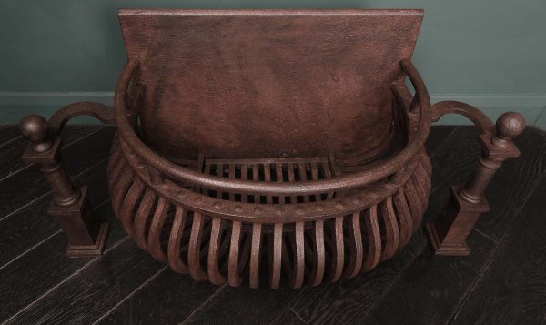 Wrought Iron Basket Grate in the Early 18th Century Manner