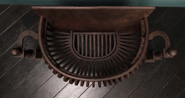 Wrought Iron Basket Grate in the Early 18th Century Manner