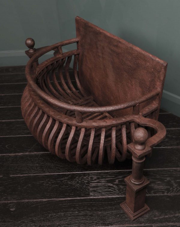 Wrought Iron Basket Grate in the Early 18th Century Manner